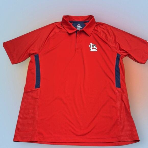 ST. LOUIS CARDINALS Men’s XL Red Polo Shirt - Picture 2 of 4